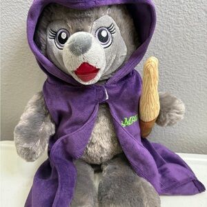 Build-A-Bear Gray Wolf Wiley with Purple Outfit Orange Accents